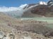 Snout of the glacier falling into the lake