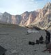 Across the Shyok river, camp on pebbles